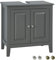 SoBuy FRG202-DG Waschbeckenunterschrank Badschrank Waschtisch Unterschrank Badmöbel dunkelgrau BHT ca: 60x62x30cm