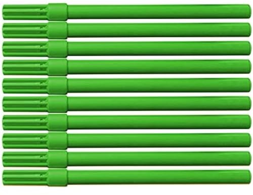OFFICER PRODUCTS 17261112-02 - Pennarelli per ufficio, 10 pezzi, colore: Verde/Pennarelli per pittura/Kid Couleur/punta in fibra, non tosiano, a prova di bambini, 1 pezzo
