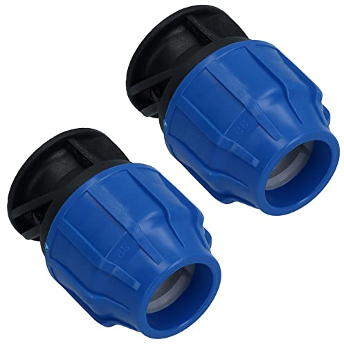 32mm x 1/2 MDPE Male Adapter Compression Coupling Fitting Water Pipe 2pk