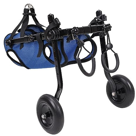 LekLai Fauteuil Roulant pour Chien, Fauteuil Roulant Réglable pour Les Pattes Arrière pour Petits Chiens, Chat/Chien/Chiot,S