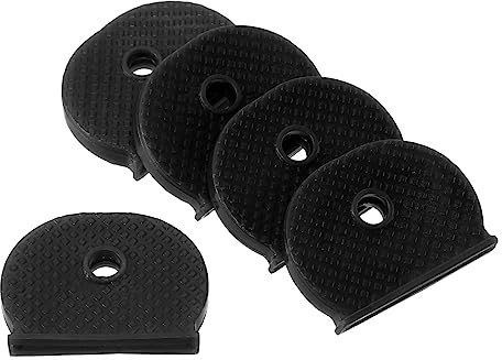 PATIKIL Llave Tapa Cubierta, 10 Paquete Llaves Identificadores Cubiertas Codificación Etiquetas Marcador Semicírculo Silicona Funda para Oficina Hogar Apartamento, Negro