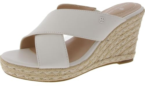 Bandolino Women's Kammie3 Espadrille Wedge Sandal, Chic Cream 150, 8