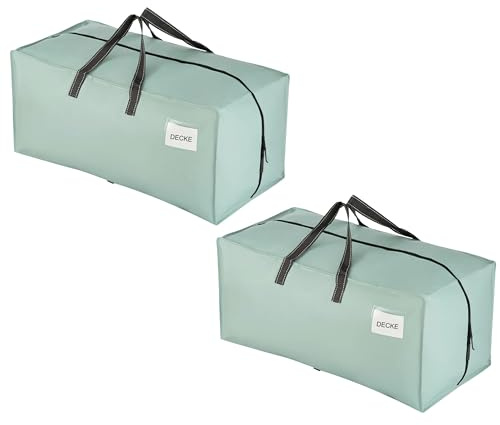 VENO Pack de 2 Bolsas de Mudanza, Almacenamiento Extra Grande con Correas de Mochila, Cremalleras y Asas Resistentes, Bolsas de Lavandería para Guardar Ropa y Embalar (Verde Claro,Pack de 2)
