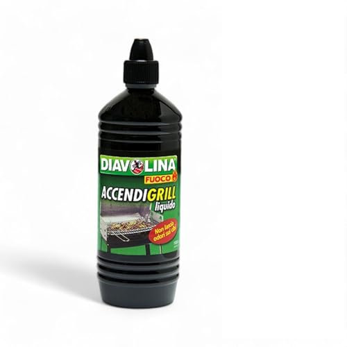 Briconess.com Einfaches Anzünden von Grill und Grill mit 1 Liter Flüssiganzünder sicher und schnell auf Holzkohle und Holz