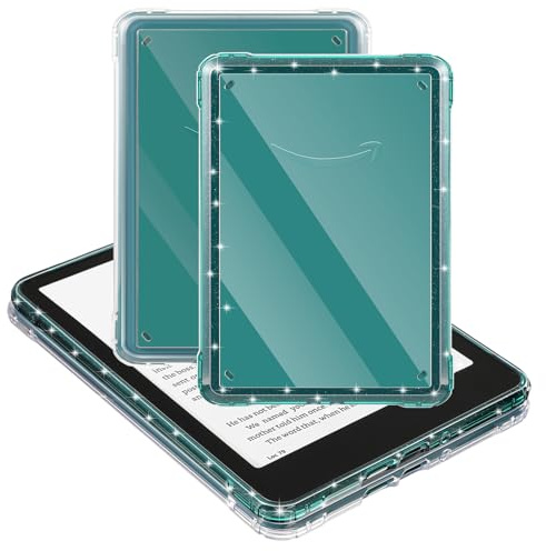 E NET-CASE 2-pack genomskinliga fodral för Kindle Paperwhite 12 generation 2024 (7 tum, Kindle Colorsoft Signature Edition 2024 (7 tum), tunna och lätta, anti-repskydd, TPU-stötdämpande fodral