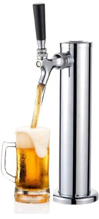 NJDQFA Rostfritt stål kran öltorn, krankegerator torn kit, för fester, barer och restauranger, herrpresent,1 head + beer head