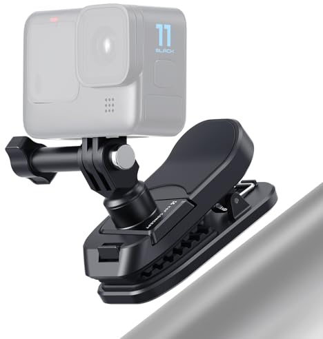 K&F CONCEPT Support Magnétique à Clip Rapide pour Sac à Dos, Accessoire pour Caméra Sportive, Fixation Anti-Dérapante, Compatible avec GoPro DJI OSMO Action Pocket ACE Pro Insta360 GO 3S