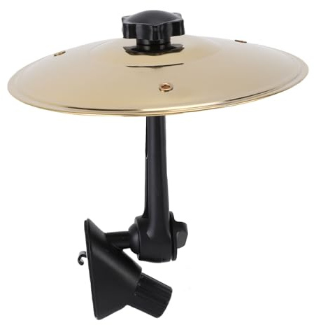 Dpofirs Cymbal de Automóviles, Clip en el Choque de Automóviles de Aire de Plato para el Tablero, Tambor de Símbolos de Acero Inoxidable para Camiones SUVS SUVS, Haga que su Conducción (GOLD)