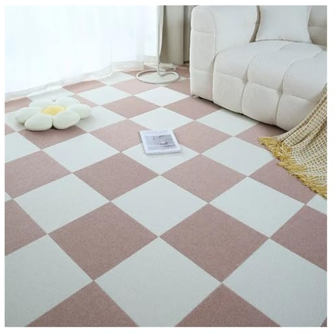 Piastrelle for moquette, 1-32 pezzi, autoadesive, fonoassorbenti, for pavimenti da ufficio, quadrate (bianche, 30x30 cm, 24 pezzi)(Camel and White,30x30cm 12pcs)
