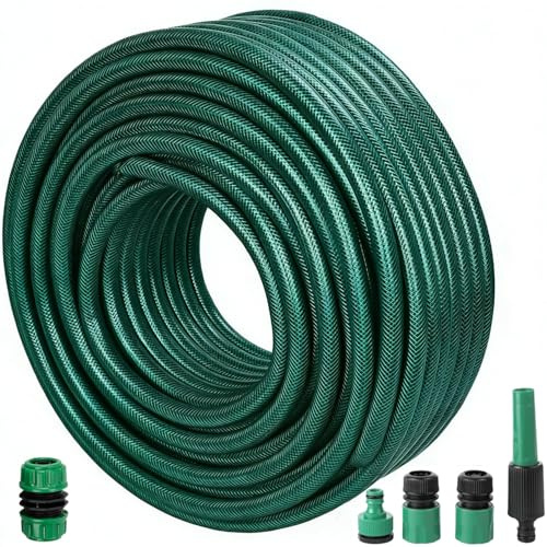 Gartenschlauch 5m, wasserschlauch flexibel für Zuhause, Garten, Autos, verschleiß- und reißfest, Auslaufsicher, Einfach zu lagern gartenschlauch 1/2, 3/4 zoll, Sprühschlauch