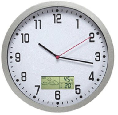 Orologio da parete con igrometro, termometro e meteo