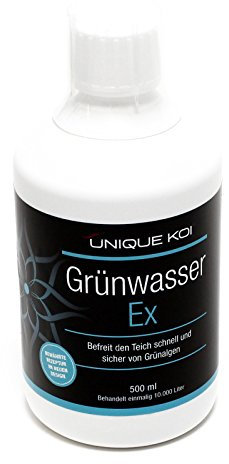 SunSun, Unique Koi acqua verde, Ex 500 ml per 10000 l di acqua di stagno, liquido filtrante