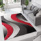 TAPISO Dream Teppich Wohnzimmer Modern Wellen Streifen Grau Rot Schwarz Creme Meliert Schlafzimmer Esszimmer Gästezimmer ÖKOTEX 180 x 250 cm