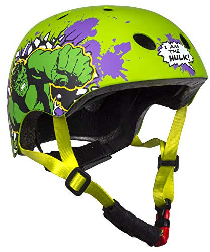 Disney 9064 Kinder Skate Helmet Hulk Sports, Mehrfarbig