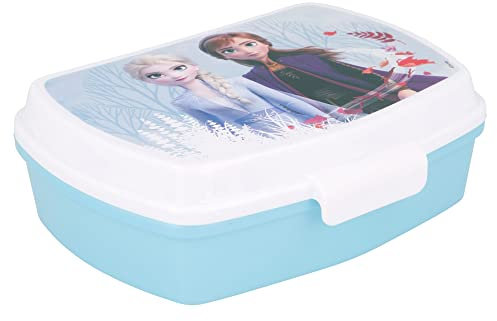 Boîte à Sandwich Disney Frozen pour Enfants en Plastique, sans BPA, avec Verrouillage de sécurité, ne Convient Pas au Micro-Ondes et au Lave-Vaisselle, Lavable et réutilisable