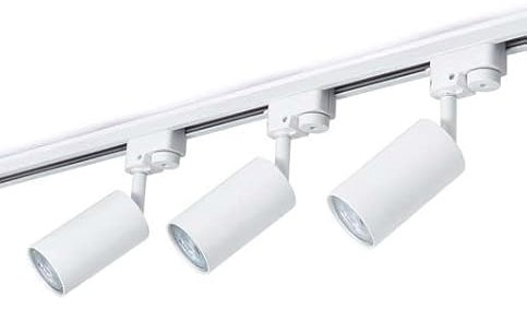 LumenTEC SET 12W LED Schiene 1-Phasen mit 3x GU10 Strahler, LED Spot, Seilleuchte Schienensystem GU10 Strahler, ZX (1m 3set, Weiß)