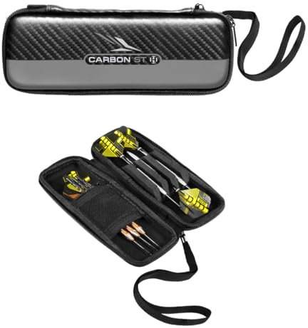 Harrows Darttasche Blaze 3 | Dartkoffer Darthalter I Dartkoffer für 3 Dartpfeile | Professionelles Dart-Zubehör (Grau)