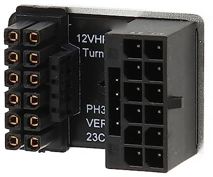 GPU PCIe-, 180 Graders Vinkel 16P Han-till-honkontakt, 12V 600W Power Grafikkort Adapterkort, för Stationär Dator PH316 (PH316 Silver)