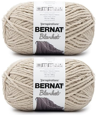 Bernat Blanket BB Yarn, Almond 2 Pack