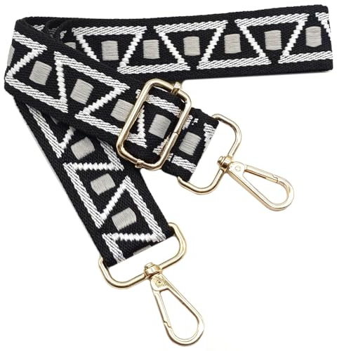 Correa de Hombro Ajustable para Mujer Negro Blanco Gris, Correa de Reemplazo Bolso Colorida para Mujer con Hebilla de Oro Correa Ancha para Bolso para Piel, Monedero, Cruzados Accesorios, 1113