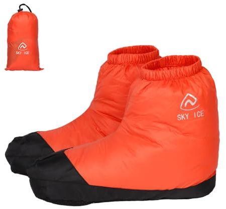LIXADA Chaussons en Duvet pour Le Camping d'hiver, Unisexe Chaussettes Thermiques d'oie Doux Imperméable Chauffe-Pieds Chaussons en Duvet pour Tente/Sac de Couchage/Maison