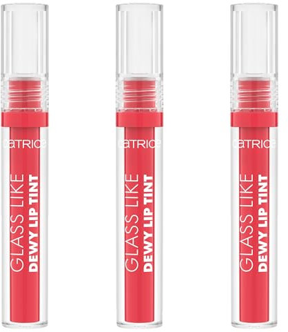 Catrice Glass Like Dewy Lip Tint, Lipgloss, Nr. 020, Pink, Färbeeffekt, glänzend, vegan, ohne Parabene, ohne Mikroplastikpartikel, Nanopartikel frei, 3er Pack (3x3ml)
