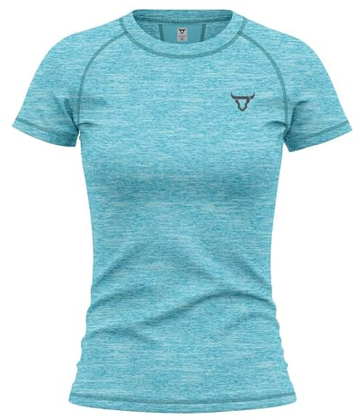 Women's Short Sleeve Quick Dry Fit Active T-Shirts Moisture Wicking Athletic Round Neck Gym Tee Exercise Yoga Ladies Tops