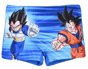 Dragon Ball Z Costumi da Bagno per Ragazzi, Pantaloncini da Bagno, Boxer da Bagno per Bambino, Taglie 4 a 10 Anni (IT, età, 4 Anni, Regular, Blu)
