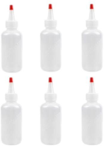 Alipis Botellas Aplicadoras de Pegamento 120 Ml Ldpe 8 Unidades, Botella Exprimible Punta Fina de Plástico, Dispensador Preciso para Manualidades y Artesanía