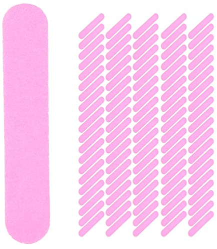 Lima per unghie usa e getta 100 pezzi Lima per lucidatura per unghie su due lati Lima per manicure per nail art (Rosa)