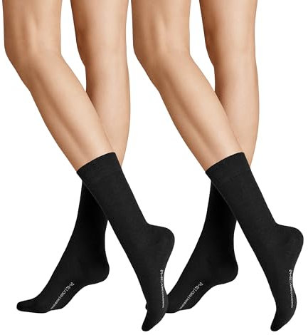 Hudson Damen Socken Only 2-Pack druckfreier Bund Black 0005 39-42