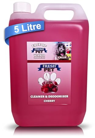 FRESH PET CLEANER DISINFECTANT DEODORISER KENNEL/CATTERY PRE FILLED 5L (CHERRY)