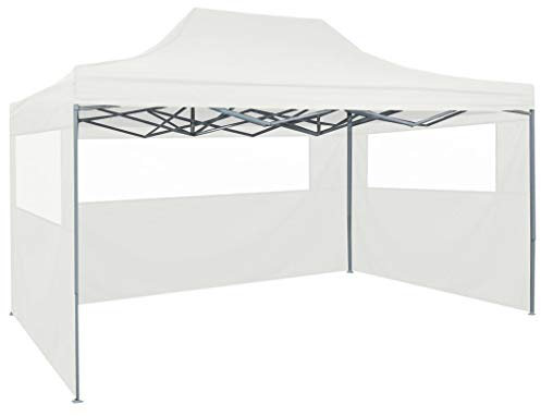 Tidyard Professionell partytält, trädgårdspaviljong, vikbart festtält, 3 x 4 x 3,15 m, 8 markstolar, 4 rep