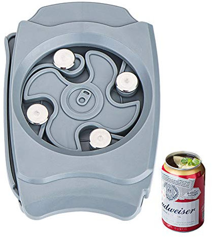 Go swing, Getränkedosenöffner, beyondkrafty, Sicherheitsdosenöffner für home und Bar (Grau)