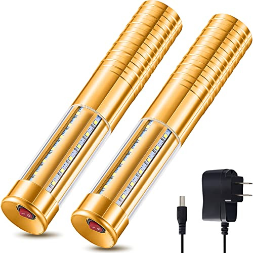 2 pezzi LED Strobe Baton Light LED Bottiglia Servizio Luce Riutilizzabile LED Bottiglia di Champagne Luce Palmare per Feste Concerti Evento Esterno (Oro)