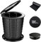 TRIPTIPS Upgrade Retractable Portable Foldable Height Adjustable Travel Toilet for Car Camping, XL Size (Black)