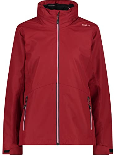 CMP - Giacca 3 in 1 da donna, Redwine, 44