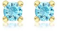 Amazon Essentials Ohrstecker aus 9-karätigem Gold mit Geburtsstein für Dezember (ehemals Amazon Collection)