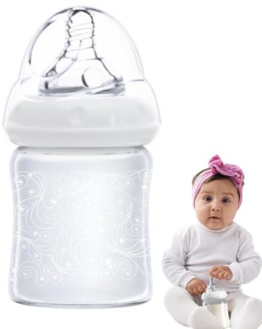 Biberon En Verre Pour – Mangeoire À Lait Pour Bébé | Bouteille En Verre D'allaitement | Mangeoire Pour Nouveau-né | Biberon Anti Colique | Biberon | Sensation Naturelle Pour La Maison, Les Voy