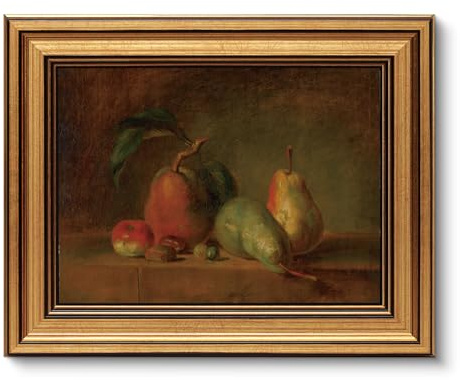 ARPEOTCY Vintage Gold Framed Wall Art for Living Room, Fruits Canvas Prints Home Decor, Oil Painting Picture, Bedroom Wall Decor Gifts for Friends or Family -【Fruit Party】-(10L x 8W)