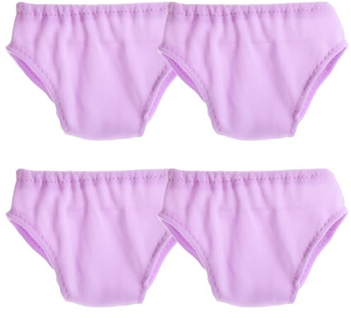 Besportble 4 StüCk PuppenhöSchen UnterwäSche FüR 18 Zoll Puppen Spielzeug PuppenkleidungszubehöR Mit Verstellbarem Riemen FüR Rollenspiele Und Puppenwechsel