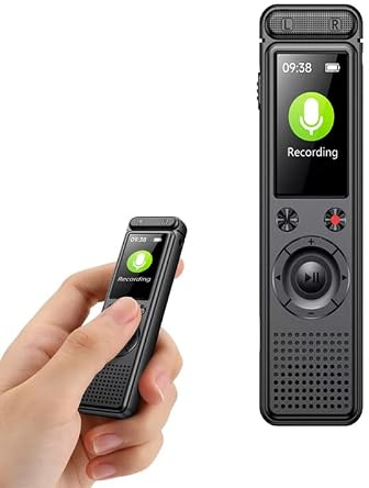 Gonikli 64 Go de Mémoire Micro Espion Enregistreur Vocal | Appareil D'enregistrement D'espionnage, Lecteur MP3, Mini Dictaphone par USB, Appareil D'écoute Espion( (10.5*2.8*1.8)