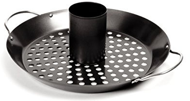 Charcoal Companion Wok mit Geflügelrost, antihaftbeschichtet, schwarz, 7.7x31.19x30.89 cm, CC3503
