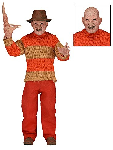 Nightmare On Elm Street 8-Inch Clothed Classic Freddy Video Game Figure (Red/Orange)