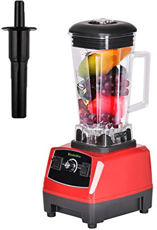 Biolomix - Frullatore frullatore ad alte prestazioni, 2200 W, per frullatore, frullatore, frullatore ad alta potenza, senza BPA Free 3HP Commercial Blender Stand Mixer Juicer Processor