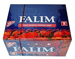 Falim - Caja de 100 chicles con aroma a fresa