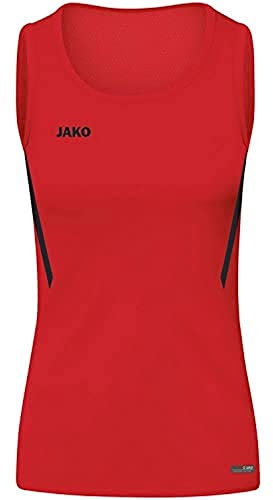 JAKO Damen Tanktop Challenge, Rot/Schwarz, 36