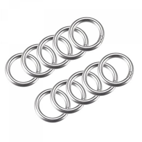 sourcing map 20 Stück O Ring 304 Edelstahl Geschweißter 20mm(0.79) Außendurchmesser 3mm Dicke