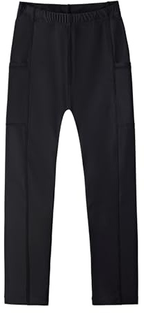 Dovio UPF 50+ Kid's Swim Pants Swim Leggings for Boys and Girls Sun Protective (Black, 8)