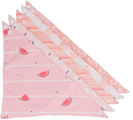 RORPOIR 5stücke Teiliges Spucklätzchen Für Junge Mädchen Dreieckstücher Waschbar Für Neugeborene Und Kleinkinder Rosa Bohemian Muster
